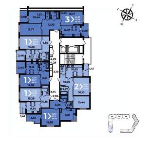 3-к квартира, вторичка, 75м2, 17/19 этаж