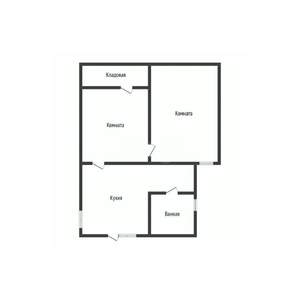 2-к квартира, вторичка, 43м2, 1/1 этаж