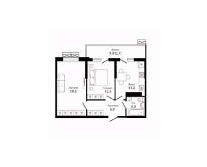 2-к квартира, вторичка, 57м2, 4/23 этаж