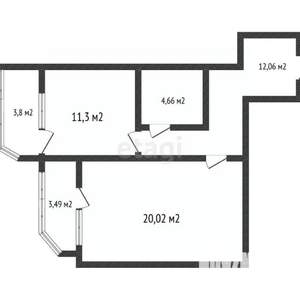 1-к квартира, вторичка, 48м2, 8/16 этаж