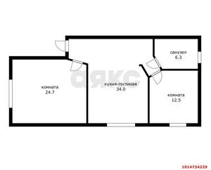 2-к квартира, вторичка, 78м2, 2/3 этаж