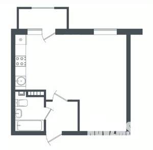 1-к квартира, вторичка, 29м2, 2/3 этаж