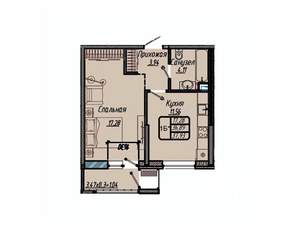 1-к квартира, вторичка, 38м2, 17/18 этаж