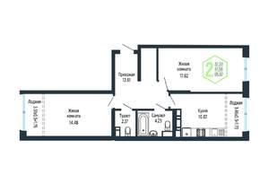 2-к квартира, вторичка, 65м2, 10/24 этаж