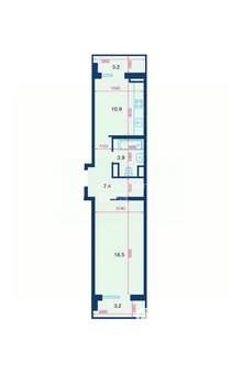 1-к квартира, вторичка, 41м2, 19/21 этаж