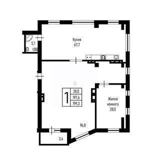 2-к квартира, вторичка, 200м2, 11/12 этаж
