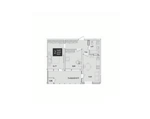 2-к квартира, вторичка, 56м2, 12/18 этаж