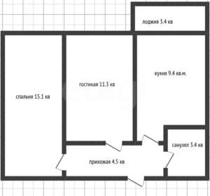 2-к квартира, вторичка, 41м2, 12/16 этаж
