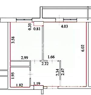 1-к квартира, вторичка, 42м2, 9/17 этаж