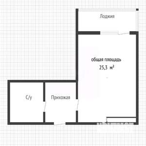 Студия квартира, вторичка, 25м2, 5/16 этаж
