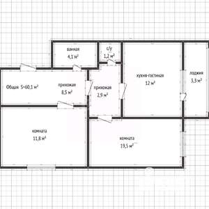 2-к квартира, вторичка, 60м2, 16/16 этаж