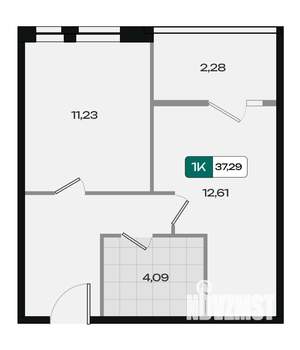 1-к квартира, вторичка, 37м2, 15/18 этаж