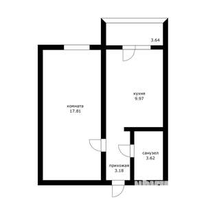 1-к квартира, вторичка, 38м2, 1/16 этаж