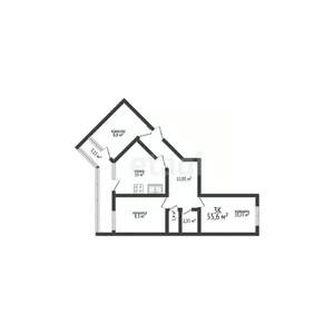 3-к квартира, вторичка, 52м2, 5/9 этаж