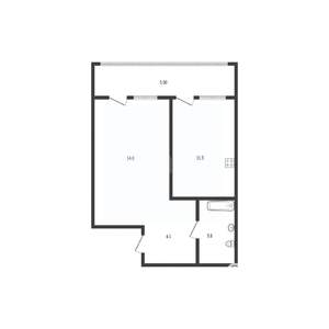 1-к квартира, вторичка, 34м2, 4/7 этаж