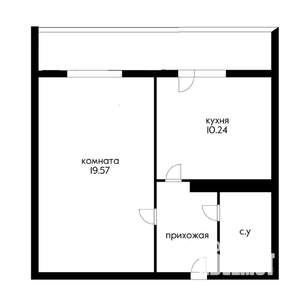 1-к квартира, вторичка, 41м2, 2/13 этаж