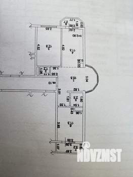 2-к квартира, вторичка, 55м2, 2/3 этаж