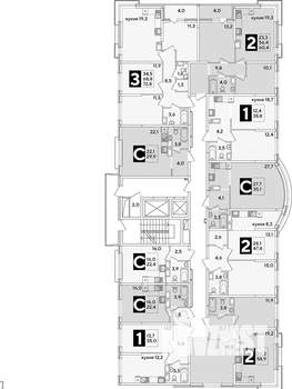 2-к квартира, вторичка, 59м2, 10/16 этаж