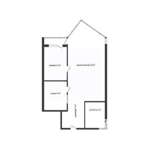 2-к квартира, вторичка, 60м2, 18/25 этаж