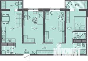 3-к квартира, вторичка, 78м2, 2/16 этаж