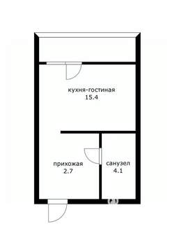 Студия квартира, вторичка, 22м2, 2/16 этаж