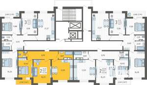 2-к квартира, вторичка, 60м2, 13/19 этаж