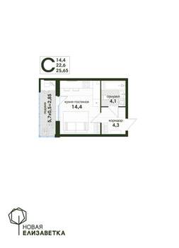 Студия квартира, вторичка, 26м2, 1/4 этаж