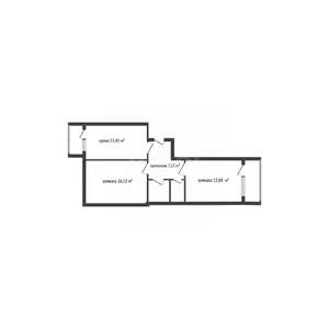 2-к квартира, вторичка, 60м2, 3/22 этаж