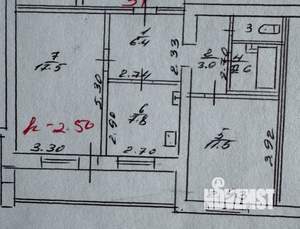 2-к квартира, вторичка, 56м2, 6/9 этаж