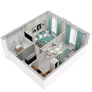 1-к квартира, вторичка, 38м2, 5/9 этаж