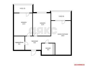 2-к квартира, вторичка, 75м2, 16/19 этаж