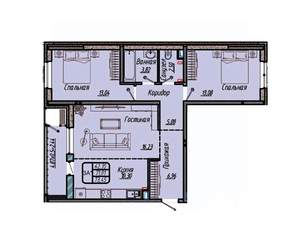 3-к квартира, вторичка, 73м2, 5/9 этаж