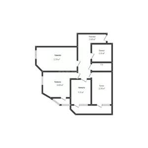 3-к квартира, вторичка, 74м2, 9/24 этаж