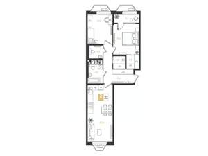 2-к квартира, строящийся дом, 67м2, 9/9 этаж