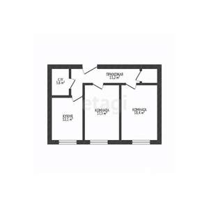 2-к квартира, вторичка, 65м2, 1/22 этаж