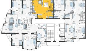 3-к квартира, вторичка, 105м2, 20/21 этаж