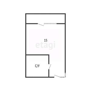 Студия квартира, вторичка, 22м2, 1/5 этаж