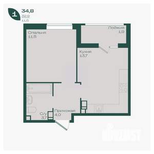 1-к квартира, вторичка, 35м2, 5/18 этаж