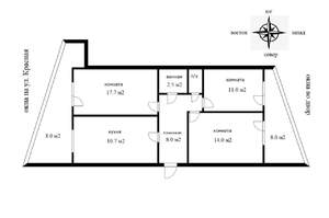 3-к квартира, вторичка, 80м2, 6/12 этаж