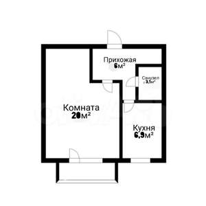 1-к квартира, вторичка, 36м2, 6/9 этаж