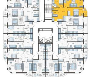 2-к квартира, строящийся дом, 67м2, 8/16 этаж