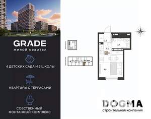 Студия квартира, вторичка, 21м2, 14/18 этаж