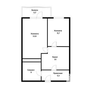 2-к квартира, вторичка, 44м2, 9/16 этаж