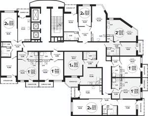 2-к квартира, строящийся дом, 55м2, 9/24 этаж