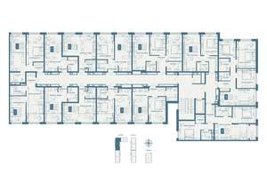 2-к квартира, строящийся дом, 57м2, 7/18 этаж