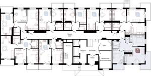 2-к квартира, сданный дом, 65м2, 1/22 этаж