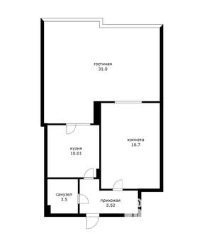 2-к квартира, вторичка, 68м2, 2/17 этаж