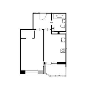 1-к квартира, вторичка, 40м2, 24/25 этаж