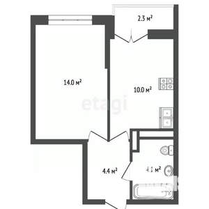 1-к квартира, вторичка, 33м2, 9/17 этаж