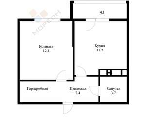 1-к квартира, вторичка, 38м2, 13/17 этаж
